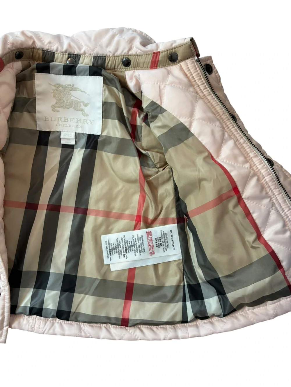 🎀 Burberry Pink Quilted Baby Jacket 6 Months